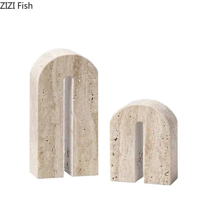 Afralia™ Stone Arch Geometry Ornament Desk Decoration Arc Artwork Statue Room Decor