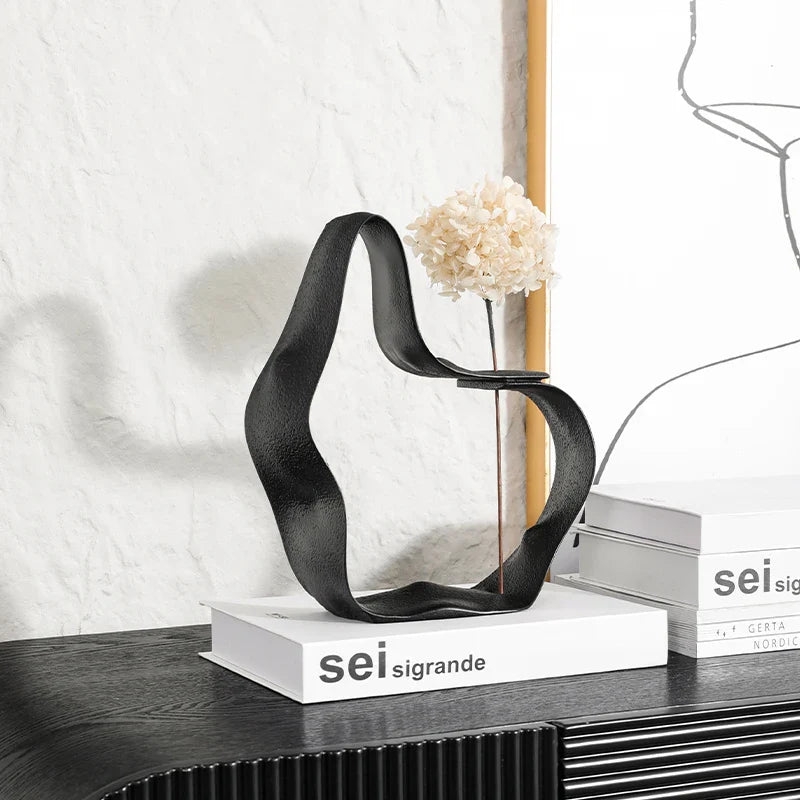 Afralia™ Geometric Hollowed-out Resin Ring for Home Decor & Flower Arrangement