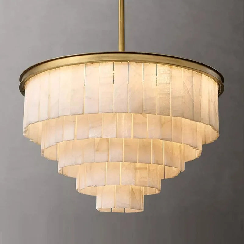 Afralia™ Elegant Bronze Lucite Chandelier for Dining Room Ceiling Decor