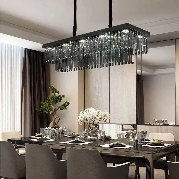 Afralia™ Gold Crystal Chandelier for Living Room Bedroom Decor
