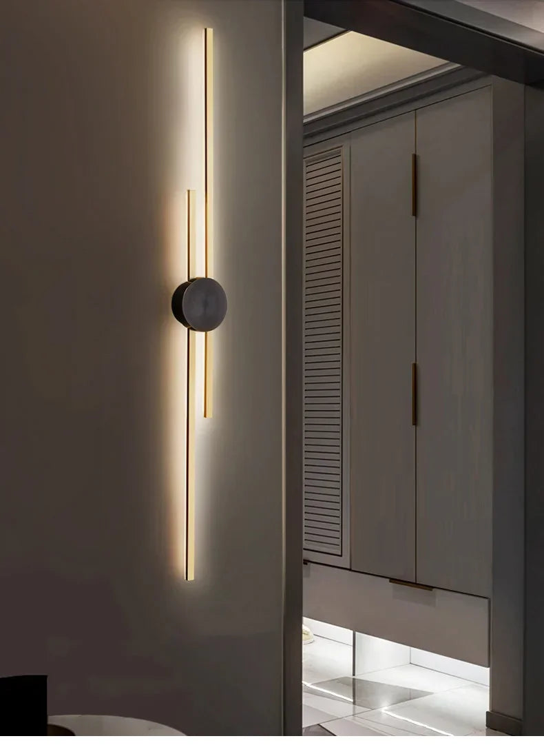 Afralia™ Minimalist Copper Wall Light for Bedroom and Living Room