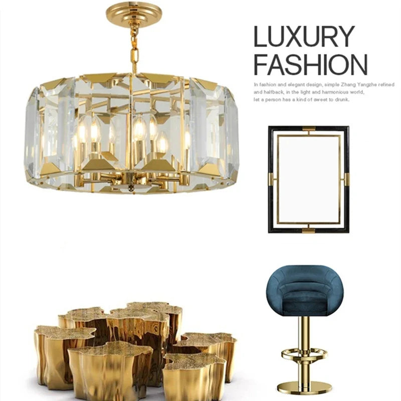 Afralia™ Crystal Pendant Chandelier - Ideal for Living Room, Bedroom, Kitchen, or Wine Shop.