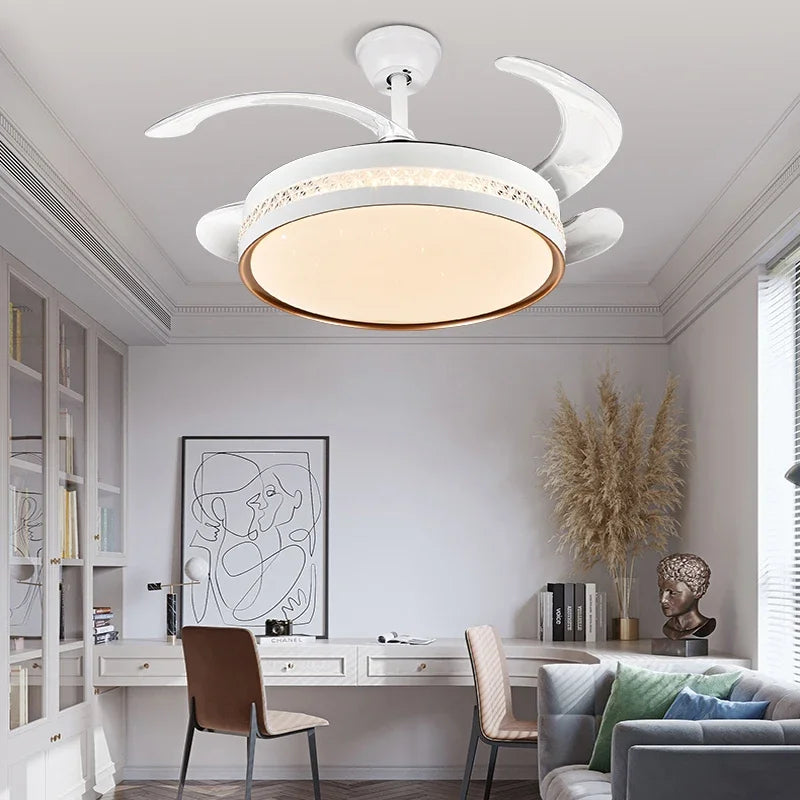 Afralia™ Modern Minimalist Integrated Ceiling Fan Lamp