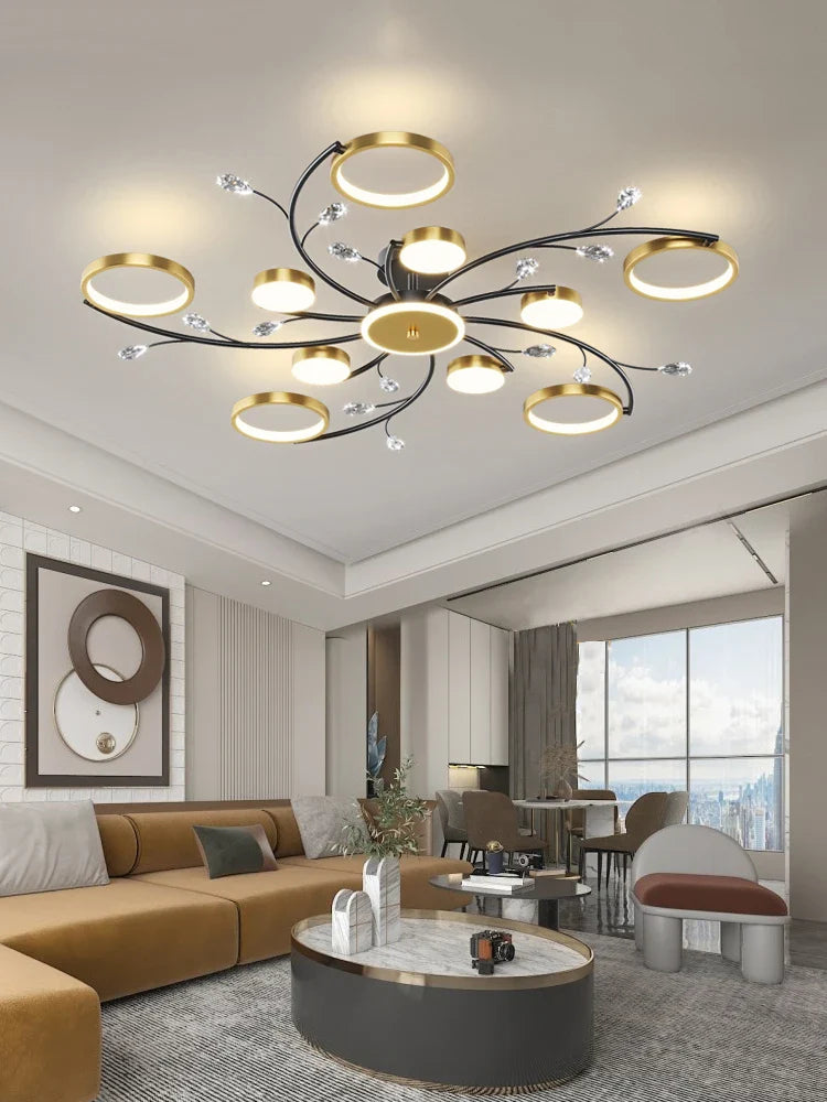 Afralia™ LED Chandelier: Modern Whole House Indoor Lighting for Bedroom, Living Hall, and Dining Room