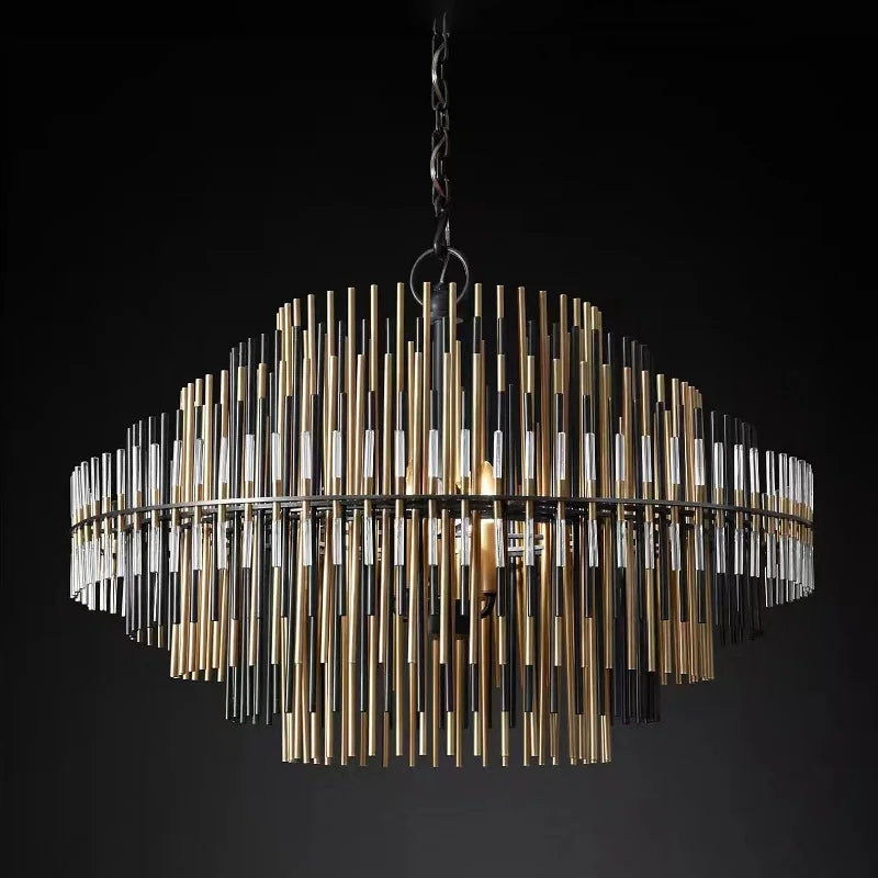 Afralia™ Luxury Glass Chandelier Light for Dining Room, Art Deco Style Ceiling Fixture