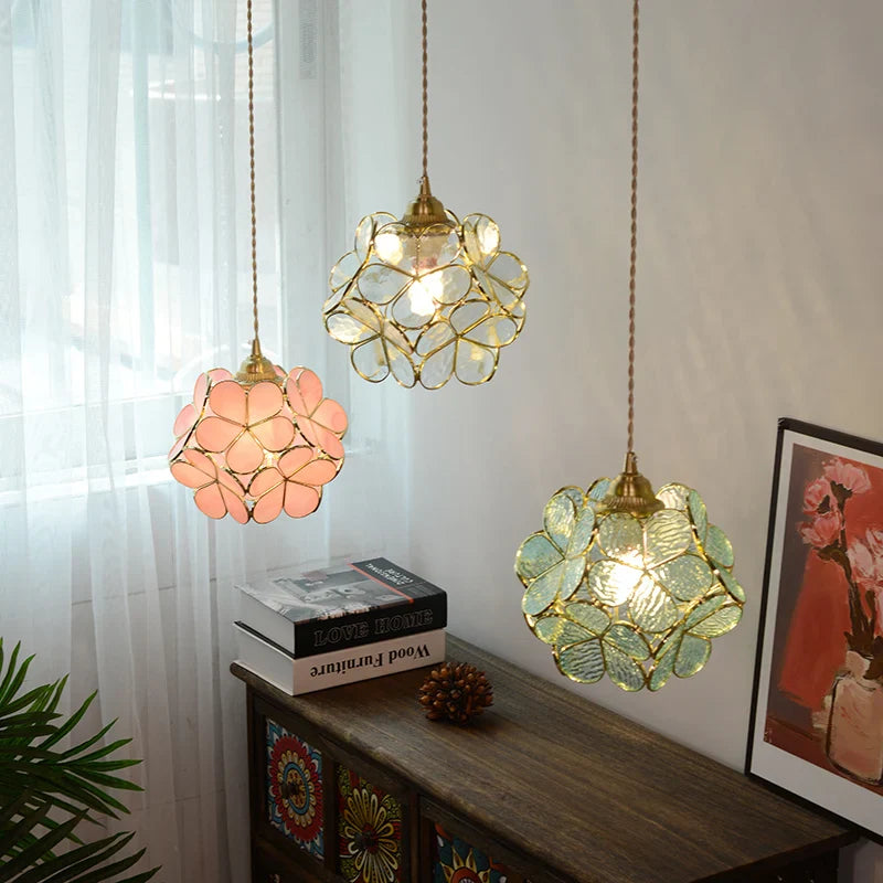 Afralia™ Glass Copper LED Pendant Lamp | Nordic Modern Luxury Hanging Light
