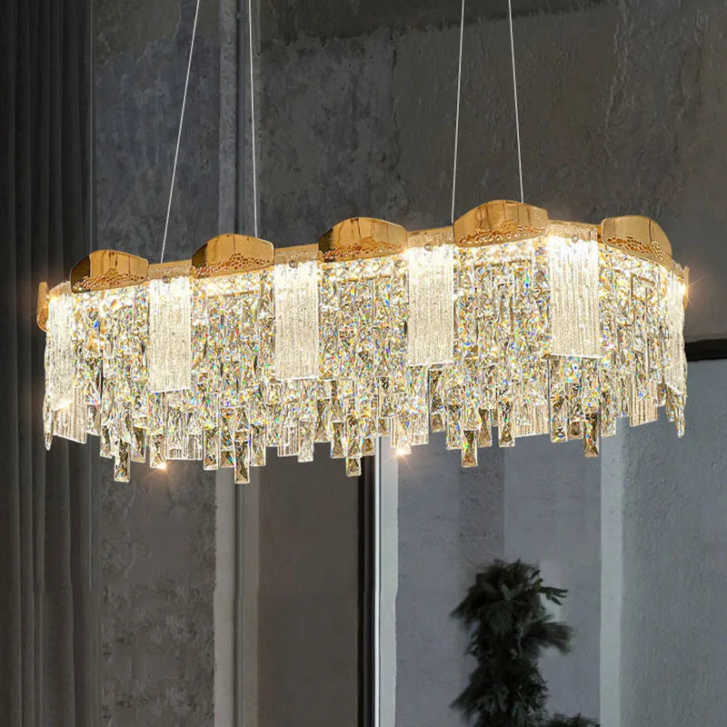 Afralia™ Crystal Ceiling Chandelier: Modern Luxury Lighting for Living Room, Dining Room, Bedroom