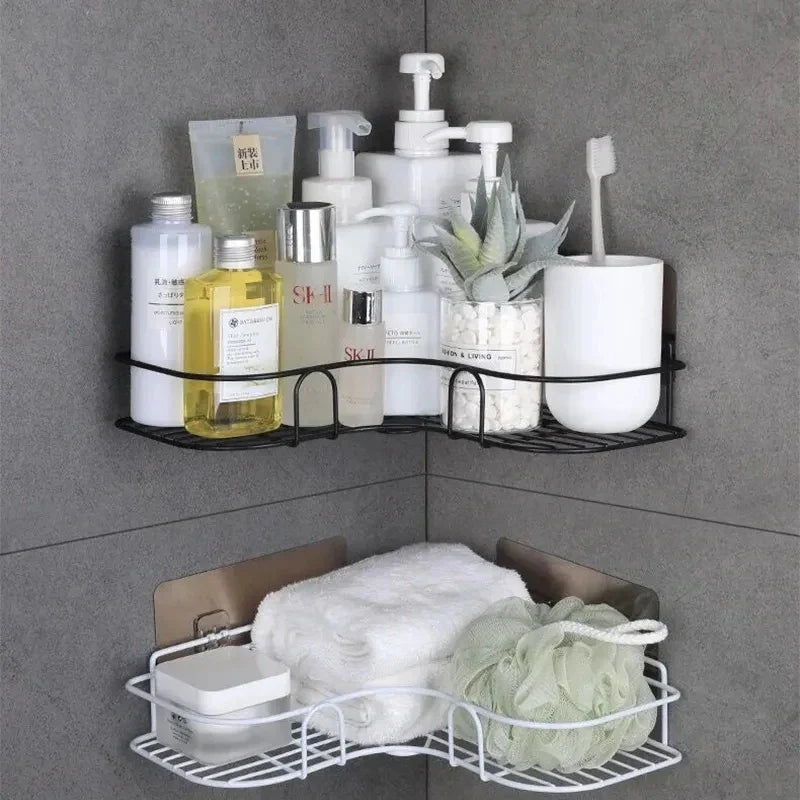 Afralia™ Corner Bathroom Storage Shelves and Shower Organizer