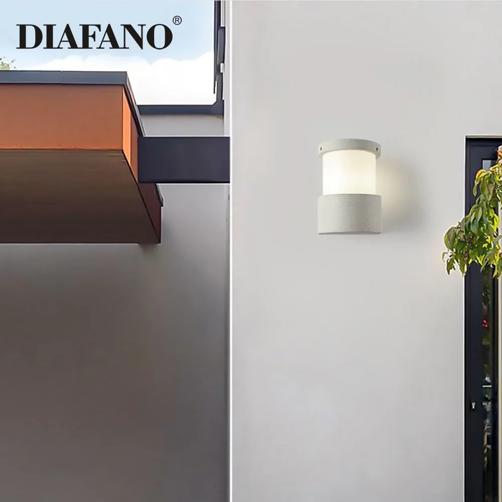 Afralia™ Concrete Outdoor Wall Lamp | IP65 Waterproof Wall Light for Courtyard, Balcony & Door