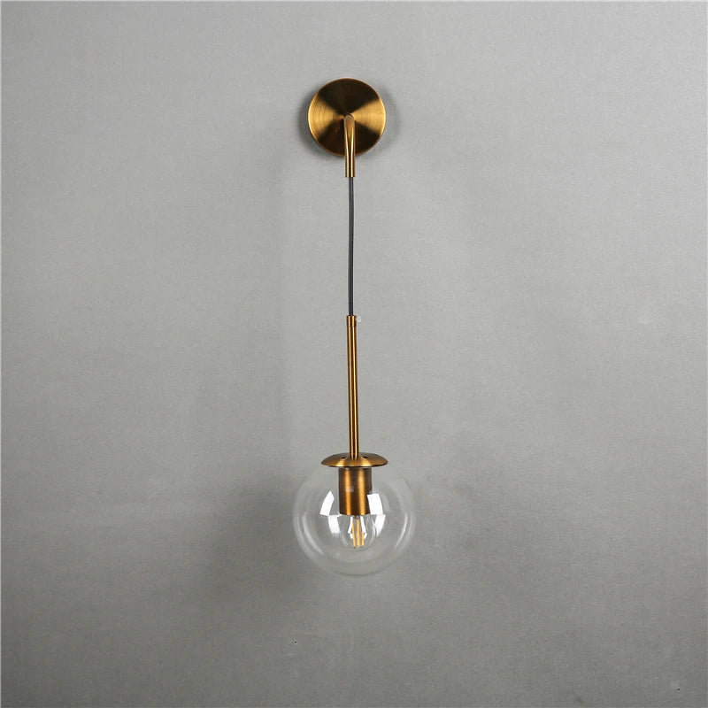 Afralia™ Glass Ball Wall Lamp: Nordic Modern LED Lighting for Living Room, Bedroom, and Corridor