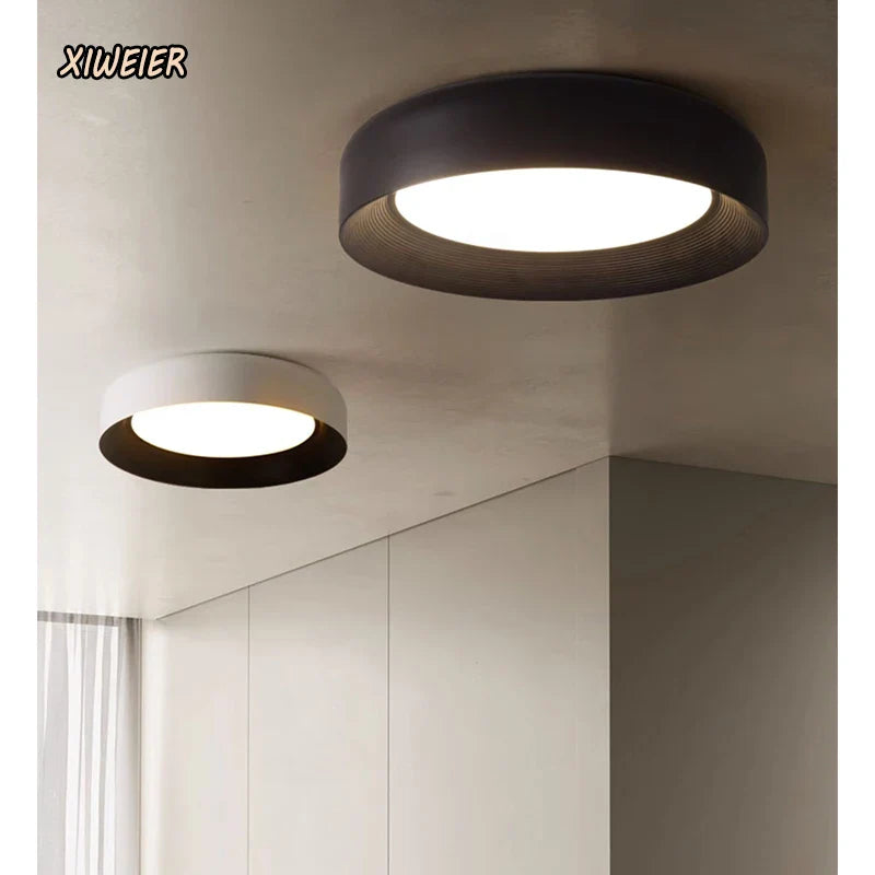 Afralia™ Nordic LED Ceiling Lamp: Modern Minimalist Black & White Light for Home Décor