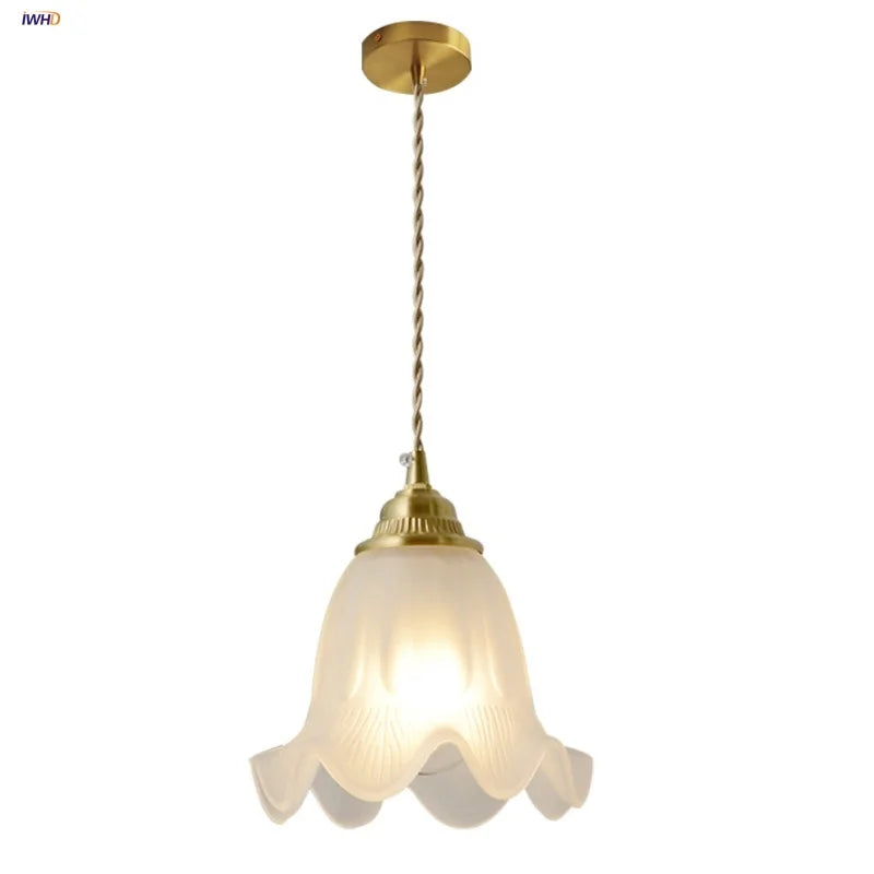 Afralia™ White Glass LED Pendant Light Fixture Modern Nordic Hang Lamp