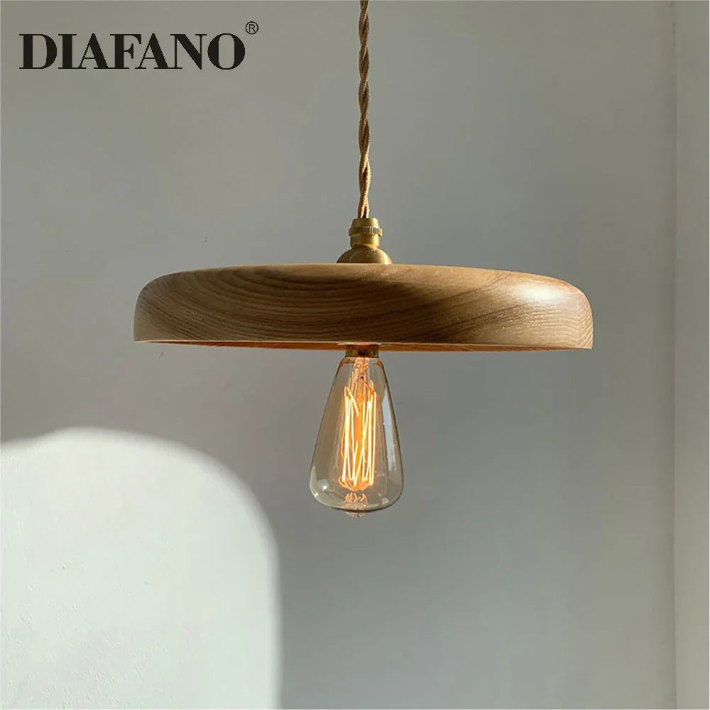 Afralia™ Wood Pendant Lights, Creative Art Hanging Lamps for Restaurant, Bar, Bedside