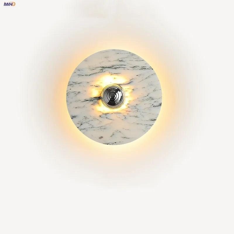 Afralia™ Marble LED Wall Sconce Indoor Home Decor Modern Bathroom Mirror Light