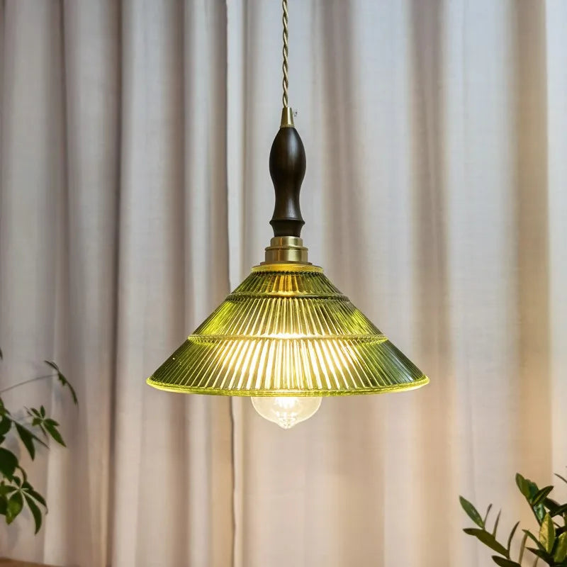 Afralia™ Glass LED Pendant Lights in Retro Style for Home Decor