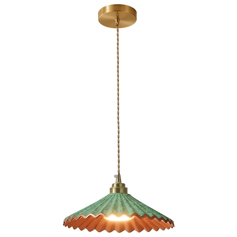 Afralia™ Ceramic LED Pendant Lights: Japanese Style, Copper Socket, Industrial Vintage Hanging Lamp