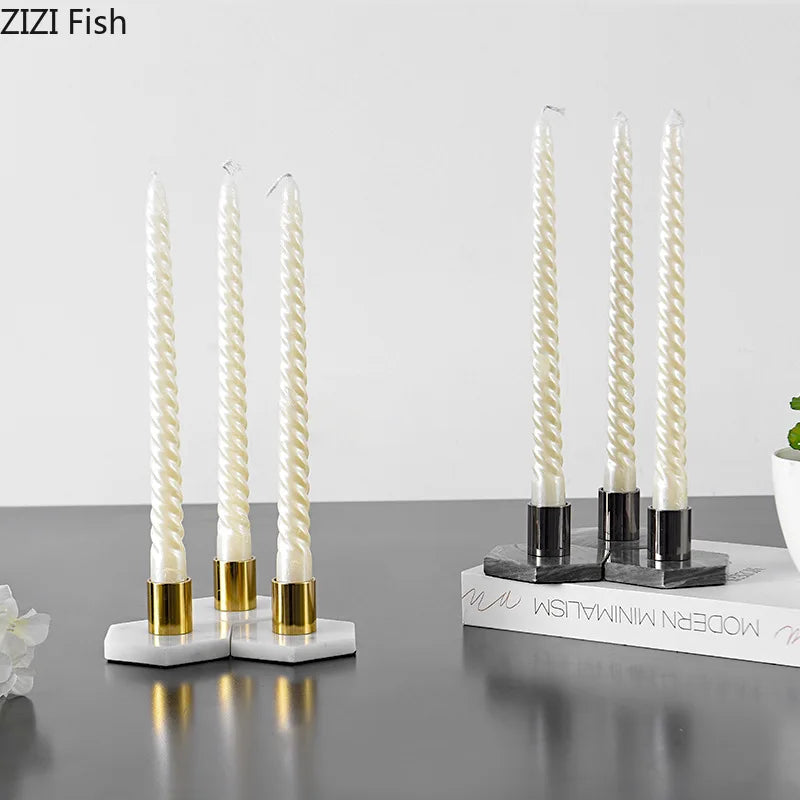 Afralia™ Marble Candle Holder: Romantic Table Decoration & Wax Melt Burner