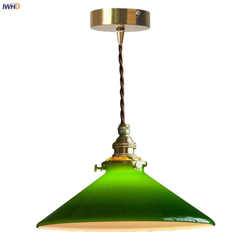 Afralia™ Japanese Glass LED Pendant Lamp for Cafe, Loft, Restaurant, Living Room, Kitchen