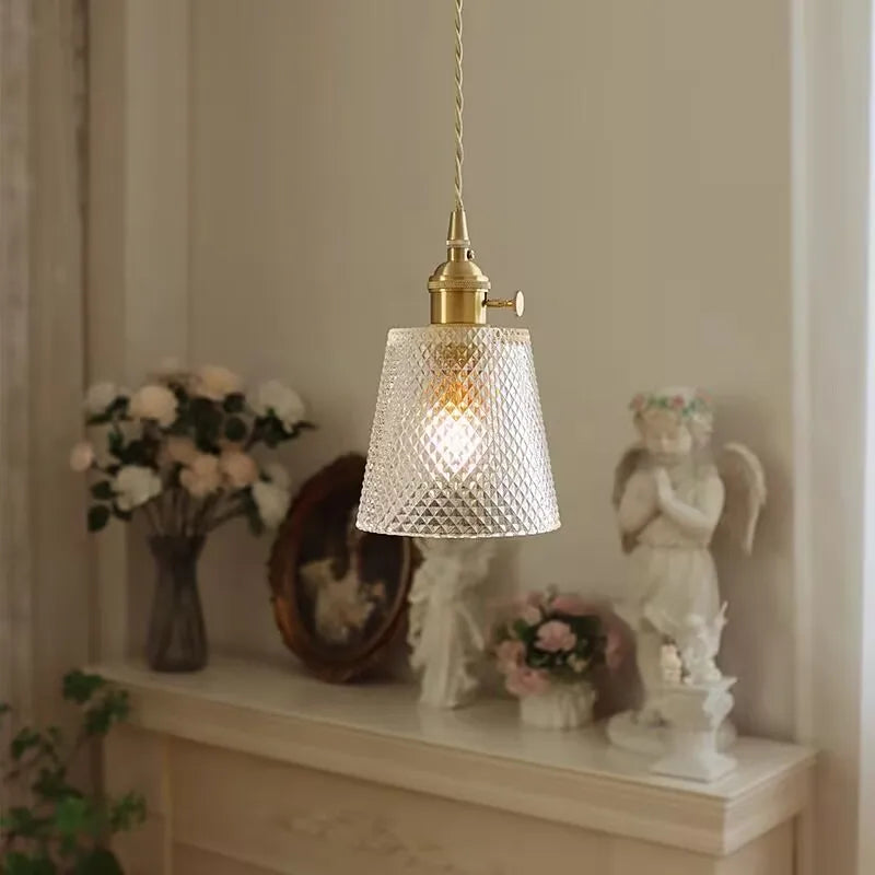 Afralia™ Minimalist LED Glass Pendant Lamp with Adjustable Knob Switch