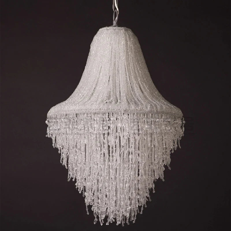 Afralia™ Tassel Crystal Chandelier for Villa Lobby, Hotel, Living Room - Elegant Decorative Lighting