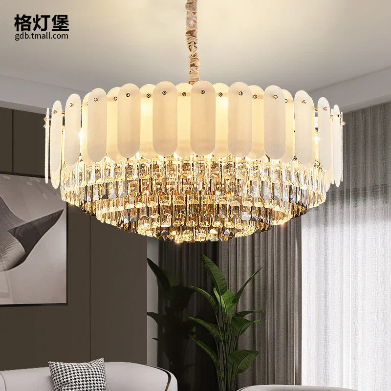 Afralia™ Nordic Crystal Chandelier: Modern Luxury Lighting for Living Room and Bedroom
