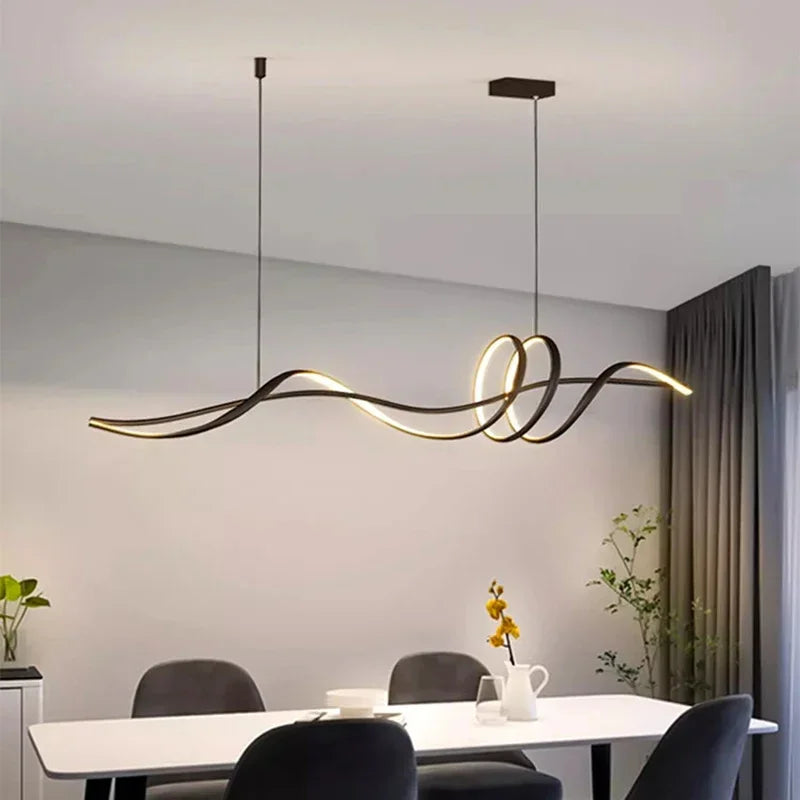 Afralia™ Modern LED Pendant Chandelier for Dining Living Room Center Table Lighting