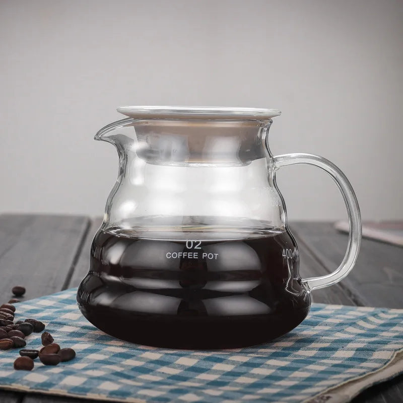 Afralia™ Cloud Shaped Glass Coffee Kettle Heat Resistant Teapot 360/600/800ml