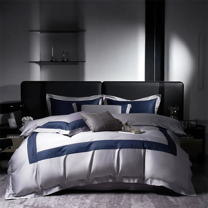 Afralia™ Egyptian Cotton Luxury Bedding Set, 1000TC, Queen or King Duvet Cover, Soft Silky Sheets
