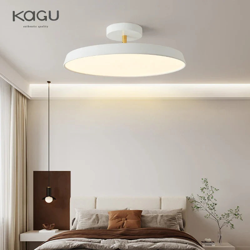Afralia™ Nordic Minimalist LED Ceiling Lamp, Dimmable Modern Chandelier for Bedroom & Kitchen