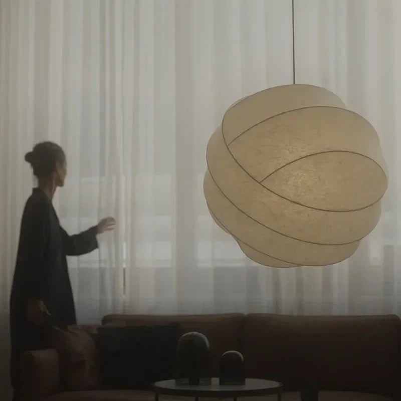 Afralia™ Wabi Sabi Silk Pendant Lamps - Minimalist Chandeliers for Home Decor