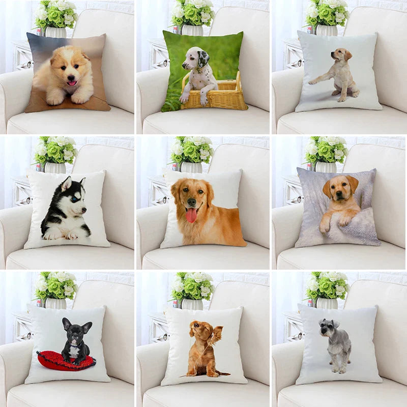 Cute Dog Cushion Cover for Home Decor by Afralia™