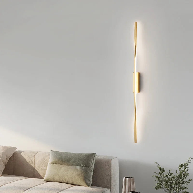 Afralia™ LED Indoor Copper Wall Lamp for Modern Outdoor Living Room Décor