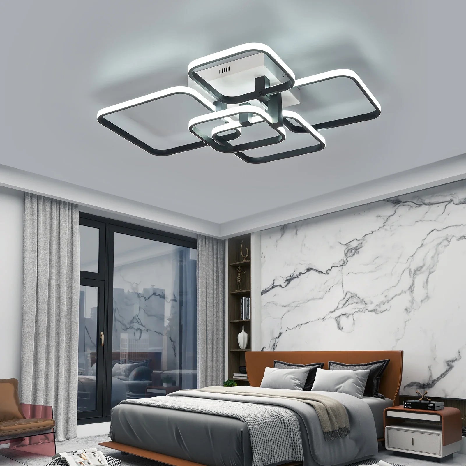 Afralia™ Minimalist LED Ceiling Light for Living Room Bedroom Study - Modern Nordic Design