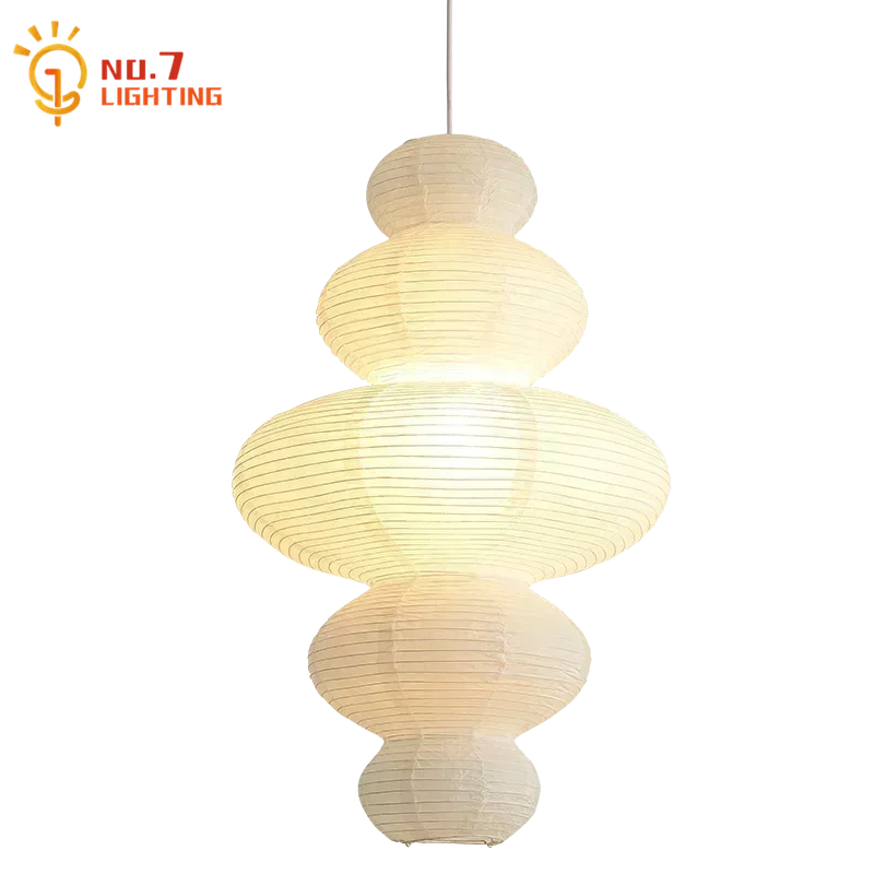 Afralia™ Wabi-sabi Rice Paper Pendant Lights - Ceiling Hanging Lamp for Living Room