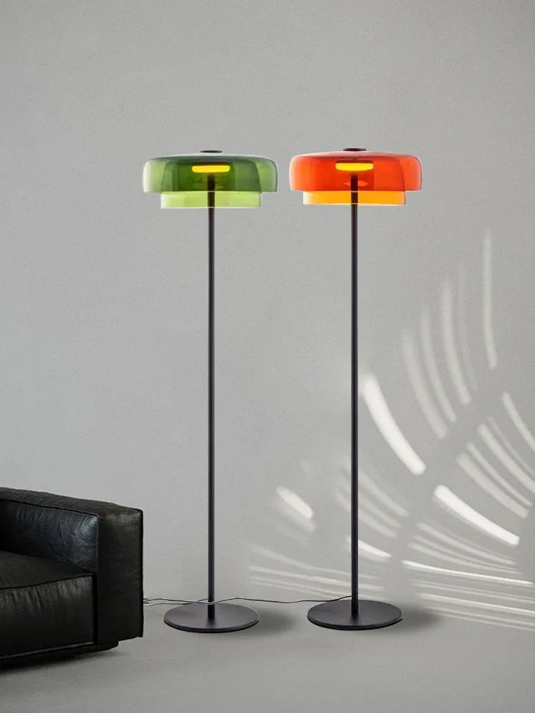 Afralia™ Glass LED Floor Lamp: Luxury Scandinavian Design for Artistic Bedroom Lighting