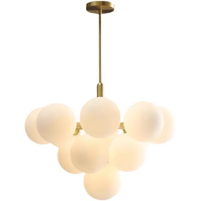 Afralia™ Glass Ball Pendant Chandelier for Kitchen Living Room Bedroom