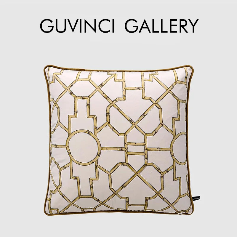 Afralia™ Geometric Rattan Velvet Throw Pillow Covers for Luxury Decor