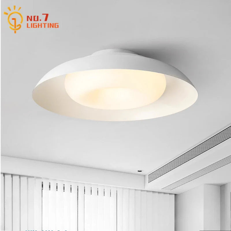 Afralia™ Cream Wind Ceiling Light Indoor LED Minimalist Modern Lamp for Home Decor