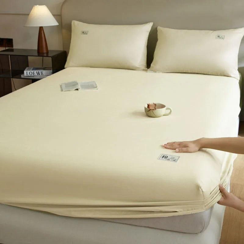 Afralia™ Soft Cotton Anti-Slip Fitted Sheet: European Skin-Friendly Mattress Protector