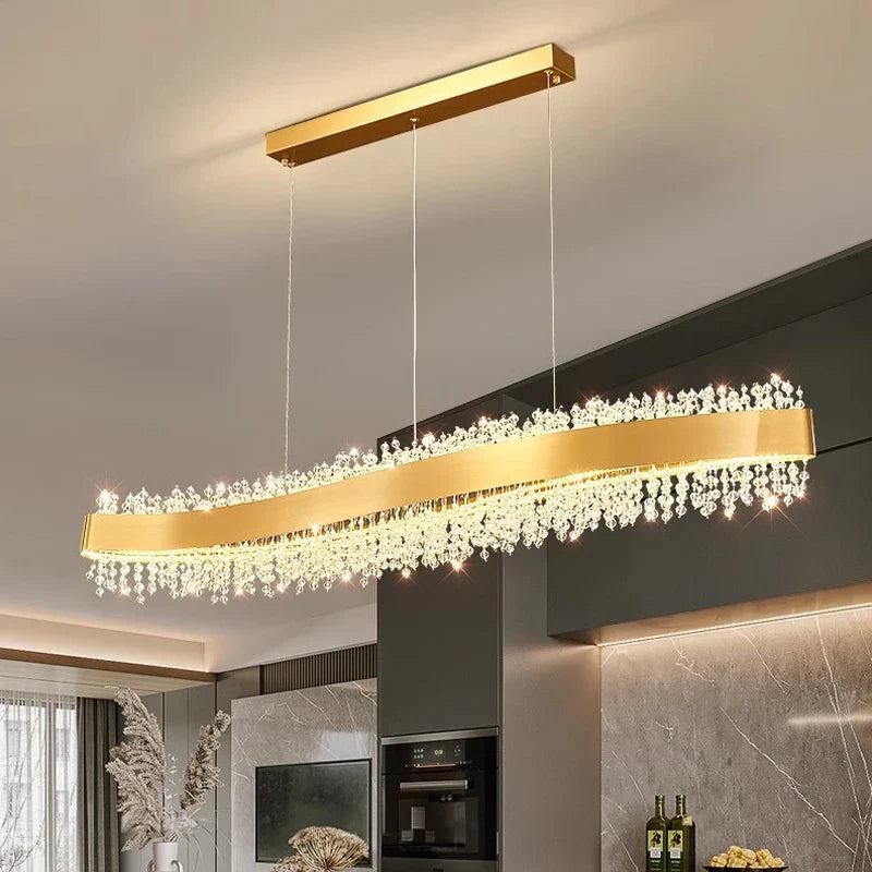 Afralia™ Crystal Chandeliers: Modern Luxury Lighting for Dining Room, Bar, Ceiling - Pendant Fixtures
