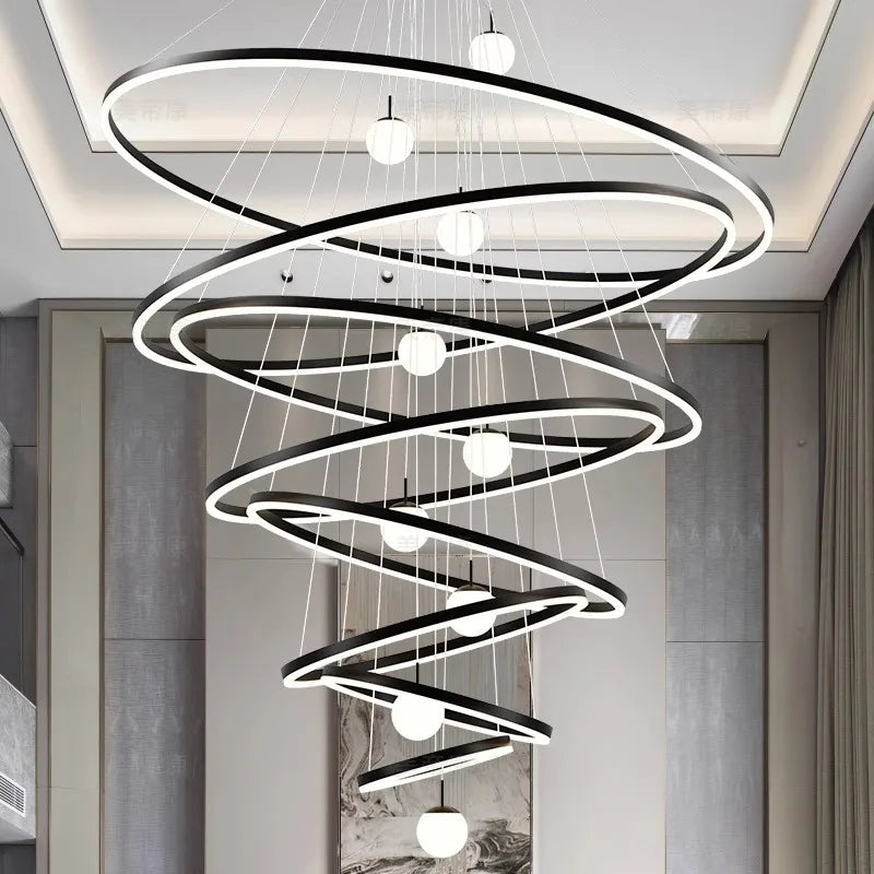 Afralia™ Modern LED Branch Chandelier for Living Room, Staircase, and Entrance Hall