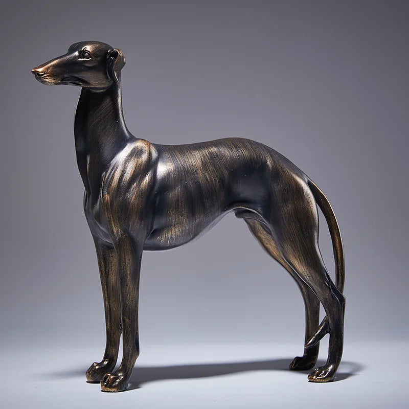 Afralia™ Greyhound Dog Figurine Resin Home Decor Handicrafts