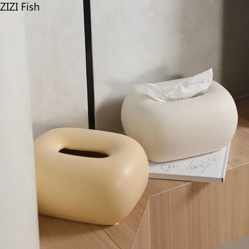 Afralia™ Ceramic Tissue Box: Elegant Desk Decor & Coffee Table Accent