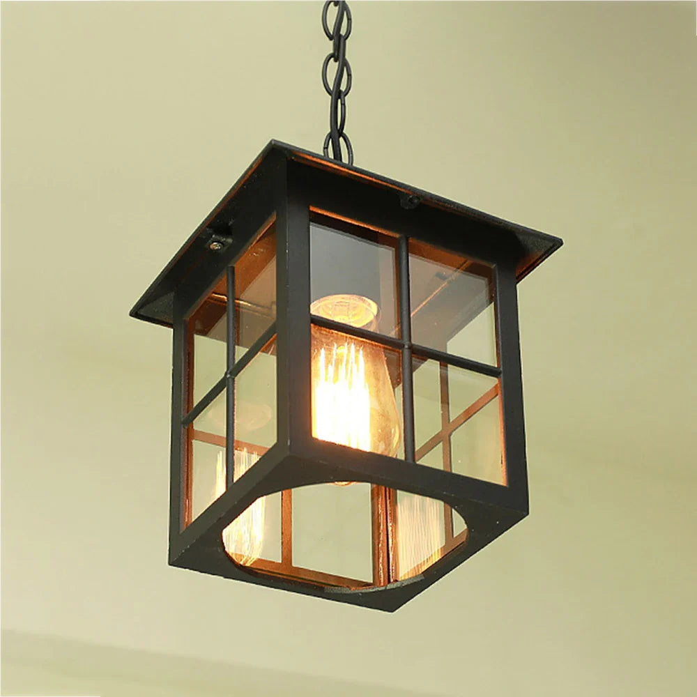 Afralia™ Outdoor Garden Hanging Lantern Ceiling Lamp