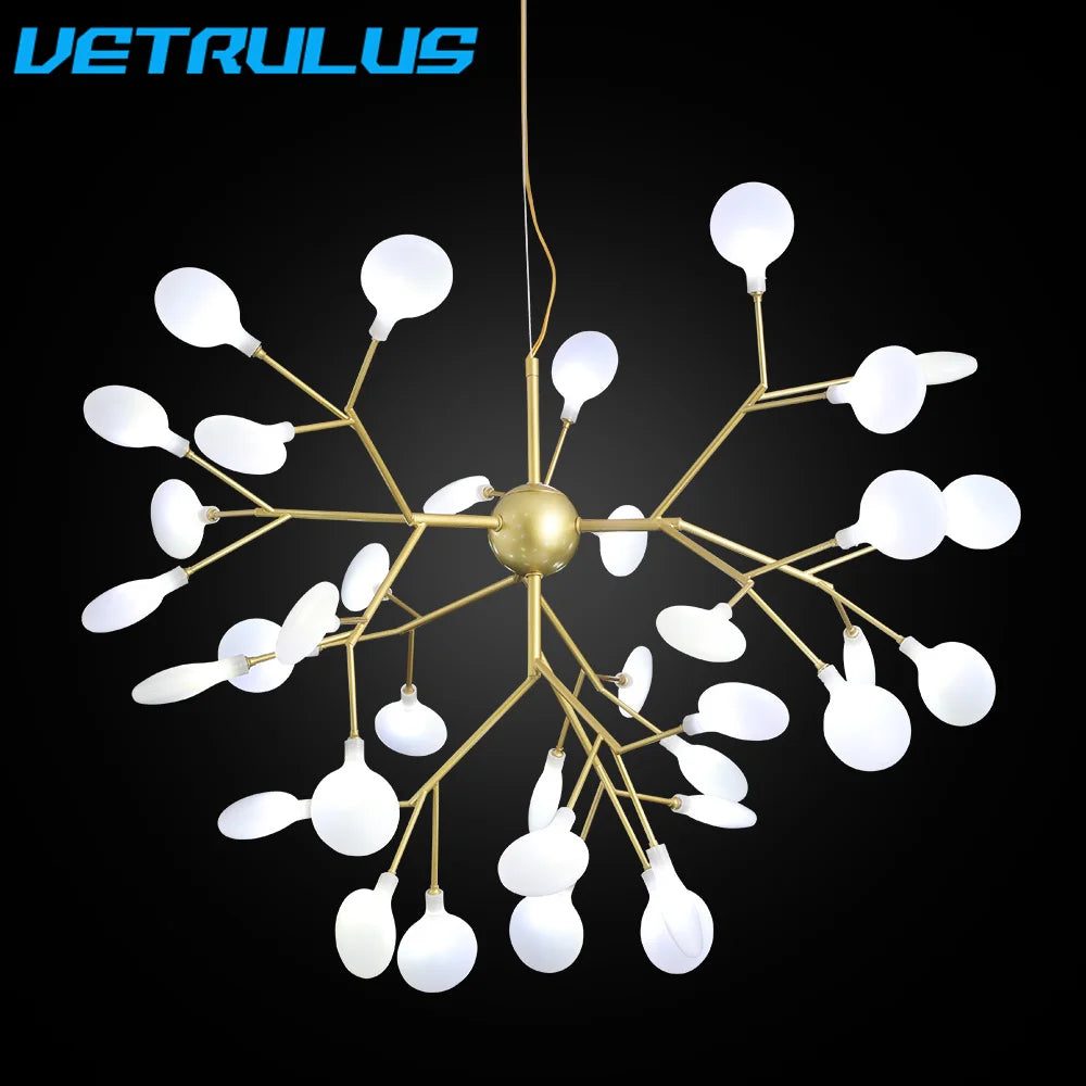Afralia™ Firefly Ceiling Chandelier Pendant Lamp with G4 LED Lights for Home Décor
