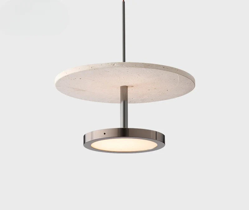 Afralia™ Black Stone Pendant LED Chandelier for Elegant Home Décor
