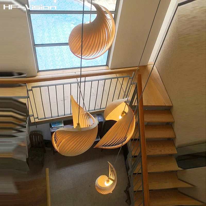 Afralia™ Conch Shell Chandelier Pendant Lamp - LED Dining Bar Island Light