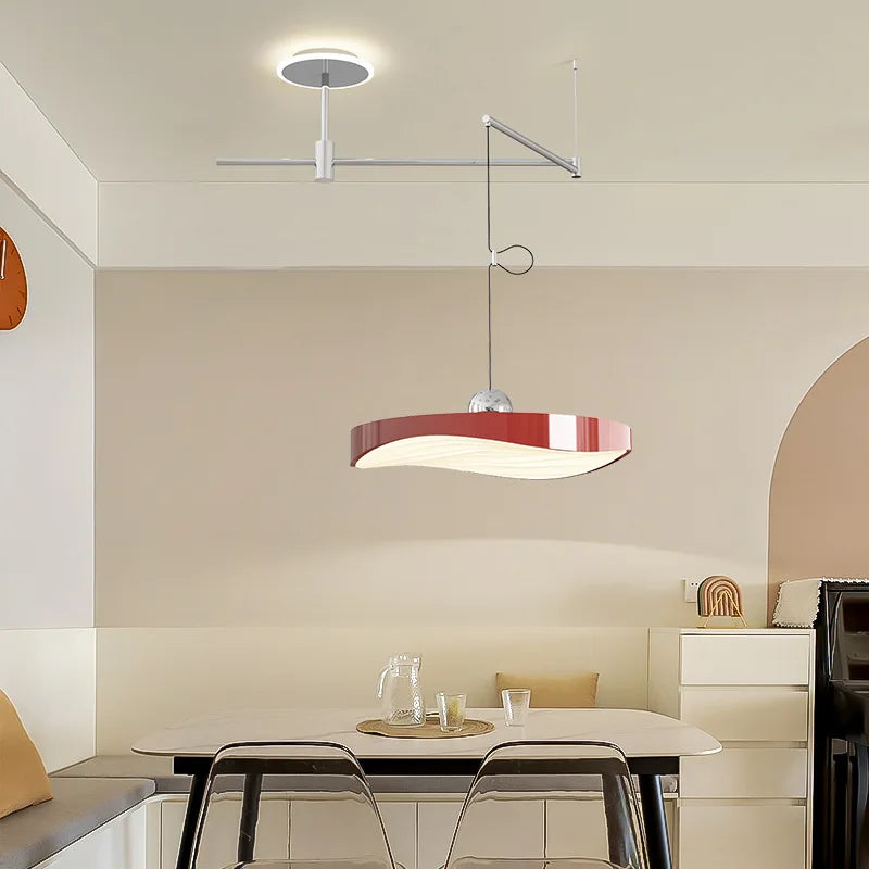 Afralia™ Saucer LED Chandelier Light for Dining Room Island, Restaurant, Bar, Office - Modern Luminaires