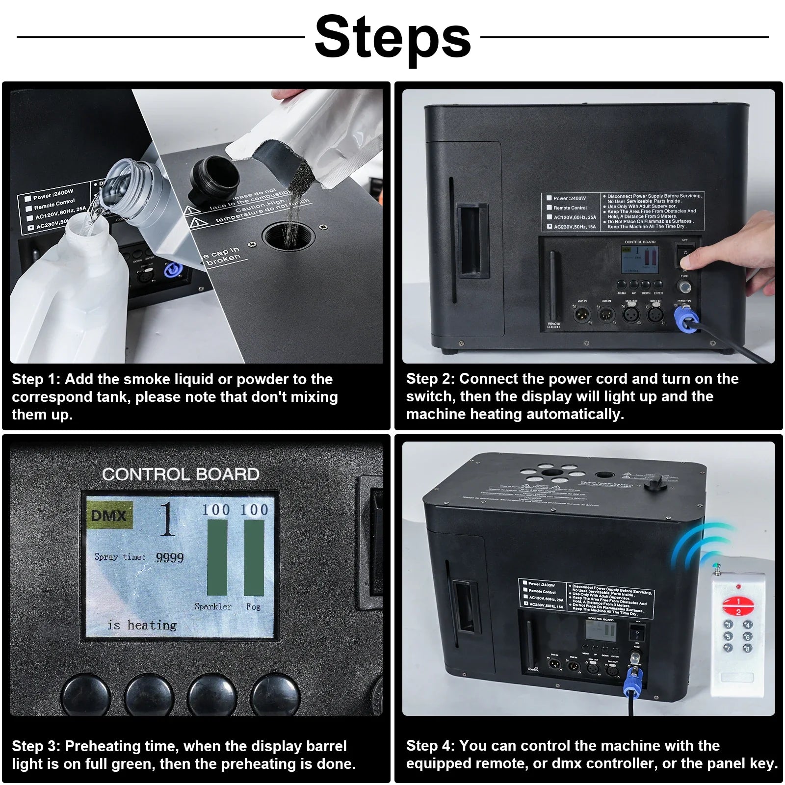 Afralia™ LED Smoke Spray Flower Machine for Stage Events