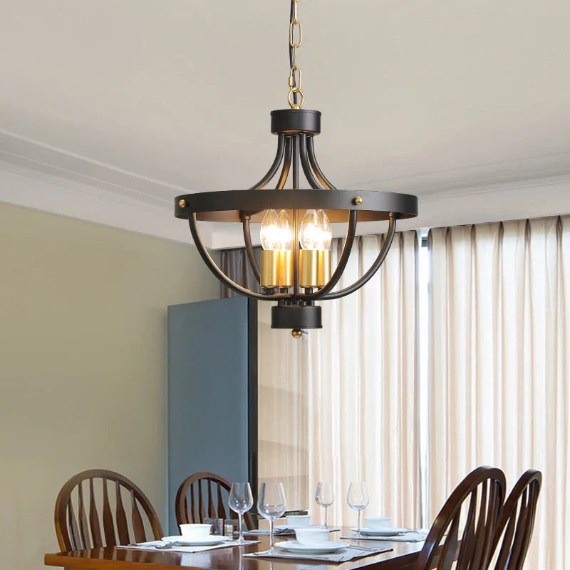 Afralia™ Modern Farmhouse Geometric Chandelier Pendant Lamp for Kitchen & Dining Room